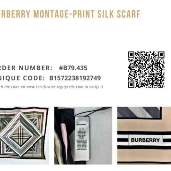 Burberry Silk Scarf Authenticated Beautiful - Picture 11 of 11